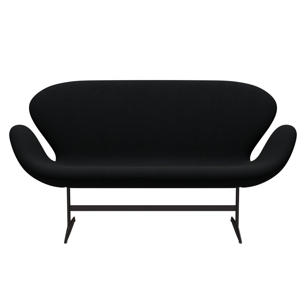 [product_category]-Fritz Hansen Swan Sofa 2 Seater, Brown Bronze/Christianshavn Black Uni-Fritz Hansen-3321-CH1175-BBBASE-FRI-1