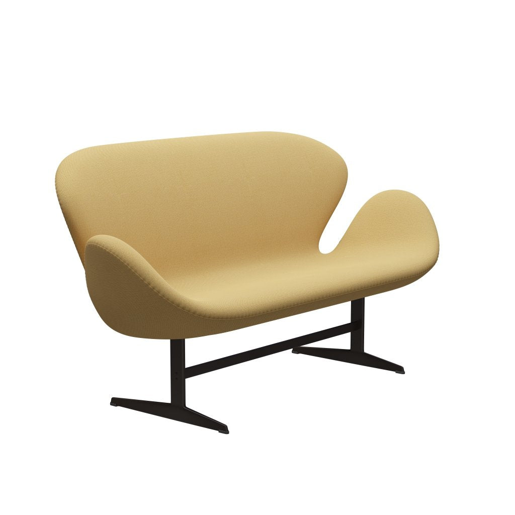 [product_category]-Fritz Hansen Swan Sofa 2 Seater, Brown Bronze/Christianshavn Yellow-Fritz Hansen-3321-CH1110-BBBASE-FRI-2