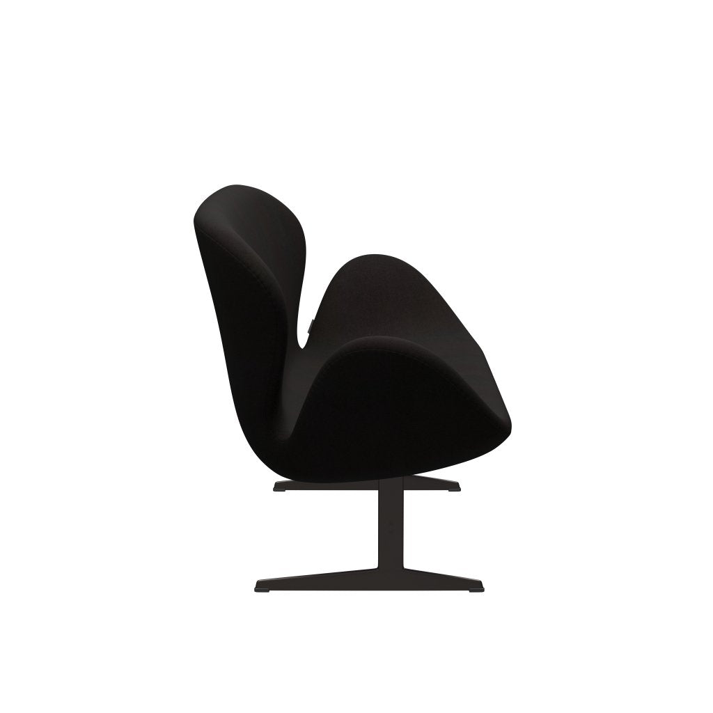 [product_category]-Fritz Hansen Swan Sofa 2 Seater, Brown Bronze/Divina Dark Brown (384)-Fritz Hansen-3321-DIV384-BBBASE-FRI-3