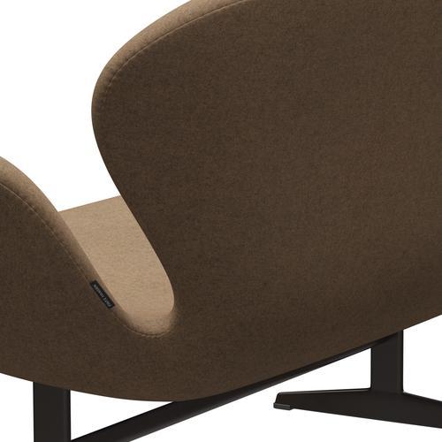 [product_category]-Fritz Hansen Swan Sofa 2 Seater, Brown Bronze/Divina Md Café Latte-Fritz Hansen-3321-DMD453-BBBASE-FRI-5