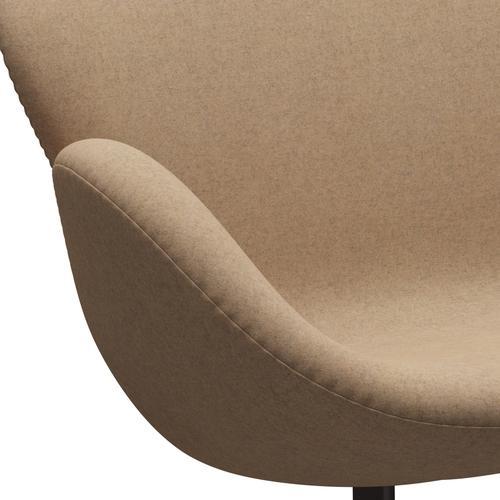 Fritz Hansen Swan Sofa 2 Seater, Brown Bronze/Divina Md Cappuccino