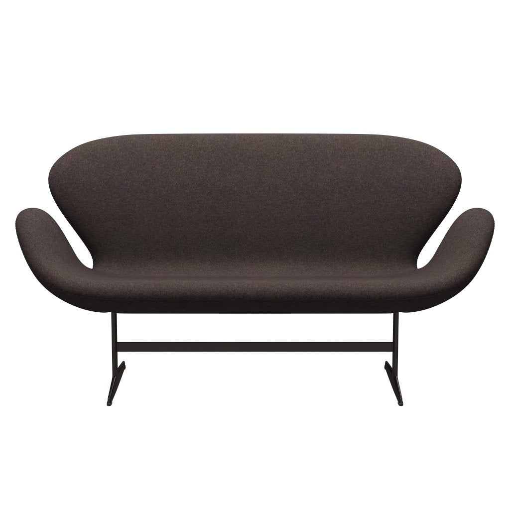 [product_category]-Fritz Hansen Swan Sofa 2 Seater, Brown Bronze/Divina Md Chocolate-Fritz Hansen-3321-DMD353-BBBASE-FRI-1