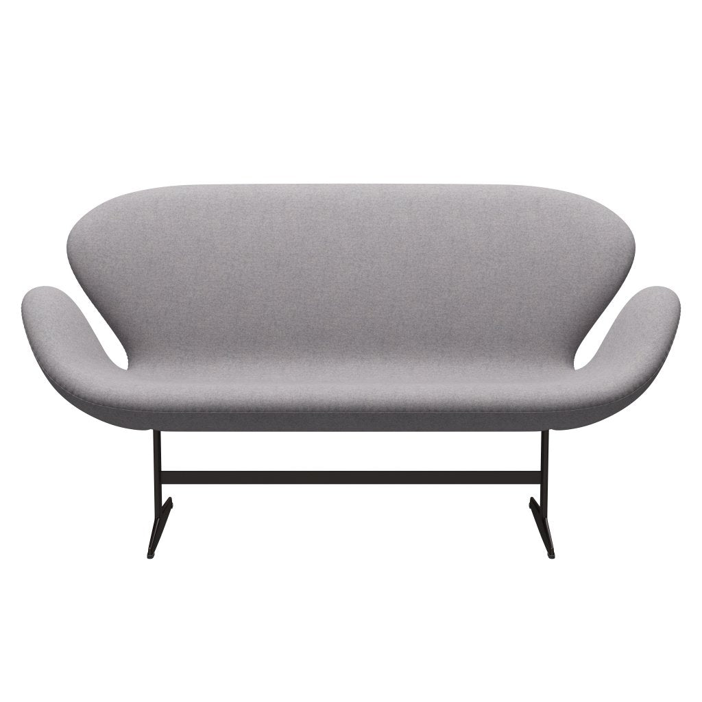 [product_category]-Fritz Hansen Swan Sofa 2 Seater, Brown Bronze/Divina Md Cool Light Grey-Fritz Hansen-3321-DMD713-BBBASE-FRI-1