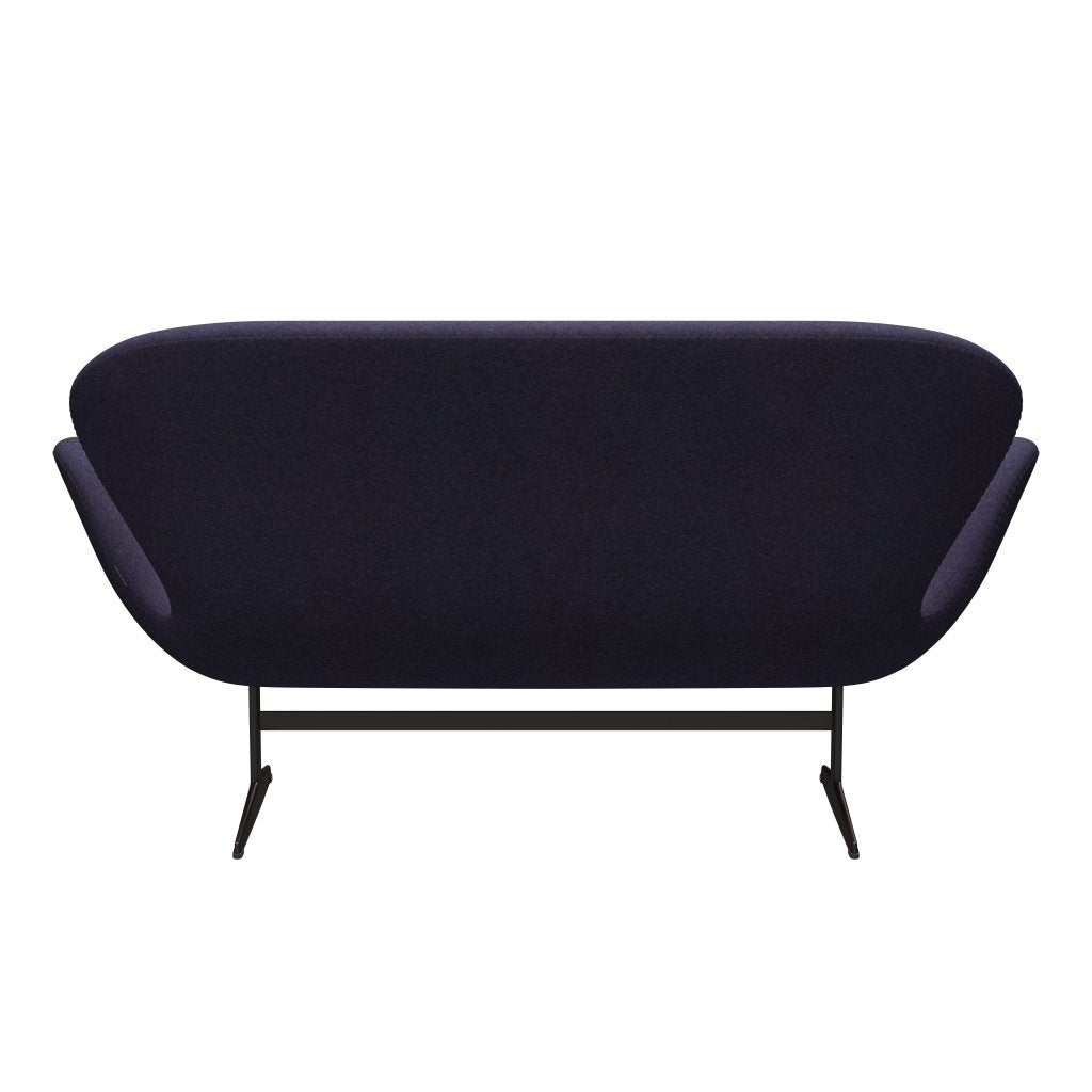 Fritz Hansen Swan Sofa 2 -sæder, brun bronze/divina md støvet blå