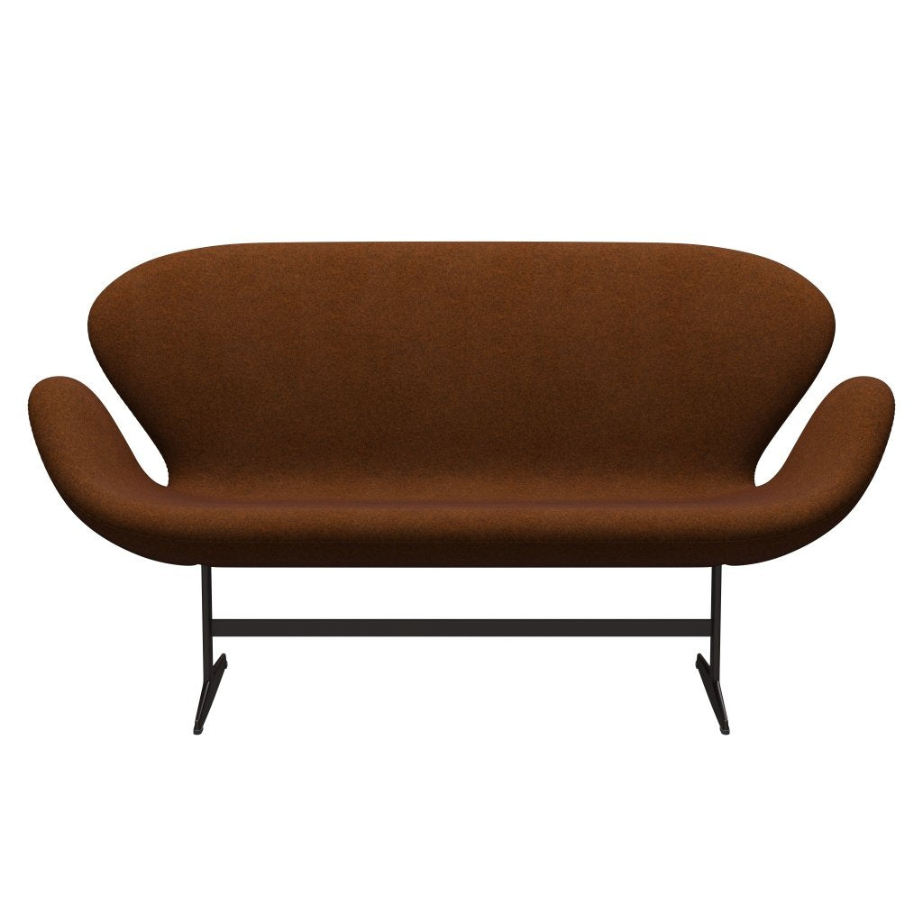 [product_category]-Fritz Hansen Swan Sofa 2 Seater, Brown Bronze/Divina Melange Burnt Orange-Fritz Hansen-3321-DIM571-BBBASE-FRI-1