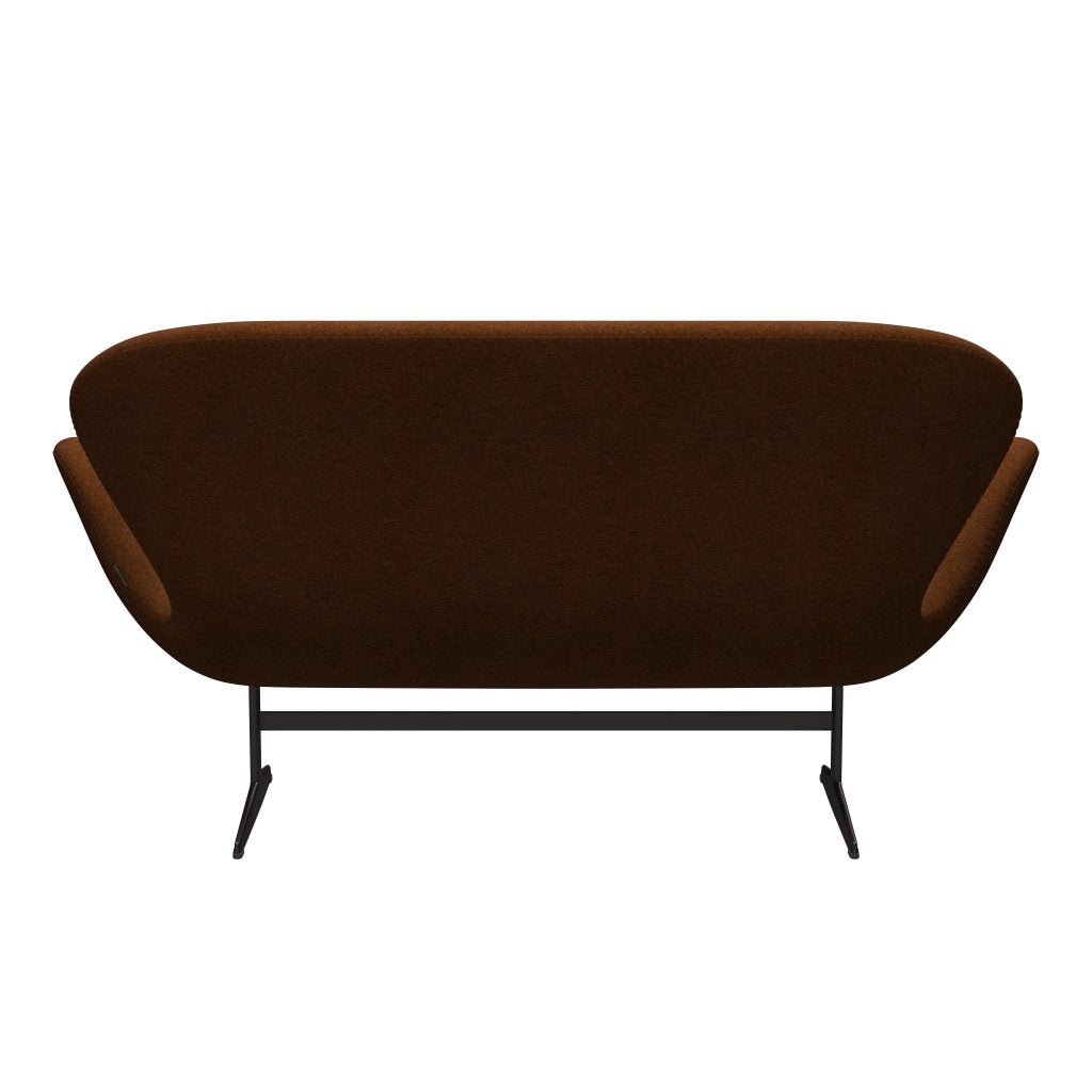 [product_category]-Fritz Hansen Swan Sofa 2 Seater, Brown Bronze/Divina Melange Burnt Orange-Fritz Hansen-3321-DIM571-BBBASE-FRI-4