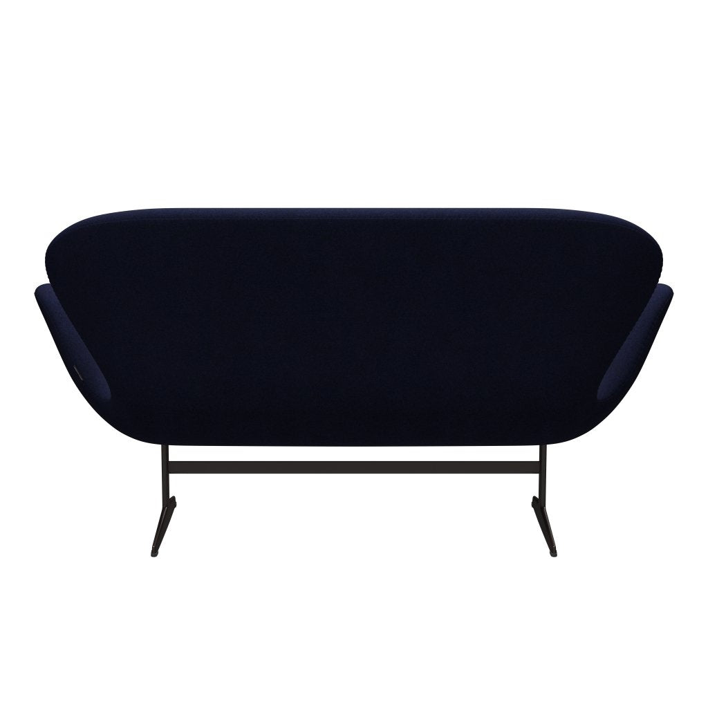 [product_category]-Fritz Hansen Swan Sofa 2 Seater, Brown Bronze/Divina Melange Dark Blue-Fritz Hansen-3321-DIM787-BBBASE-FRI-4