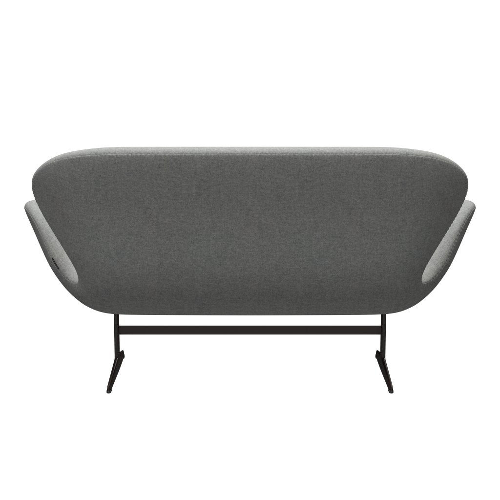 [product_category]-Fritz Hansen Swan Sofa 2 Seater, Brown Bronze/Divina Melange Light Grey-Fritz Hansen-3321-DIM120-BBBASE-FRI-4