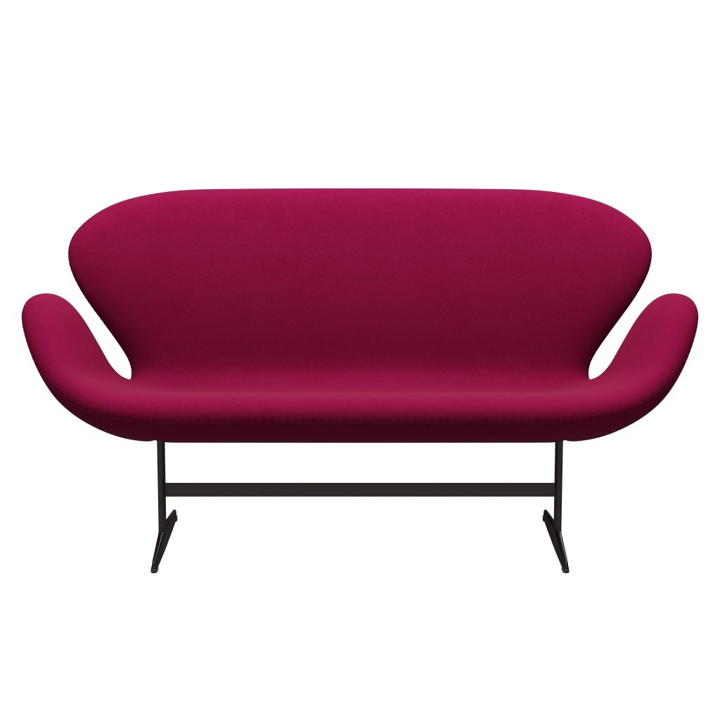 [product_category]-Fritz Hansen Swan Sofa 2 Seater, Brown Bronze/Divina Pink Dark-Fritz Hansen-3321-DIV662-BBBASE-FRI-1