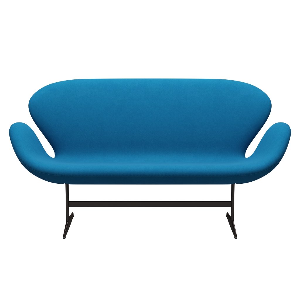 [product_category]-Fritz Hansen Swan Sofa 2 Seater, Brown Bronze/Divina Turquoise-Fritz Hansen-3321-DIV826-BBBASE-FRI-1