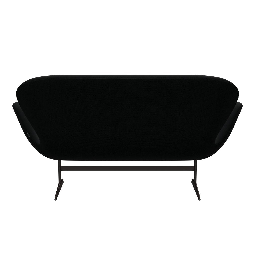 Fritz Hansen Swan Sofa 2 -sæder, brun bronze/berømmelse sort