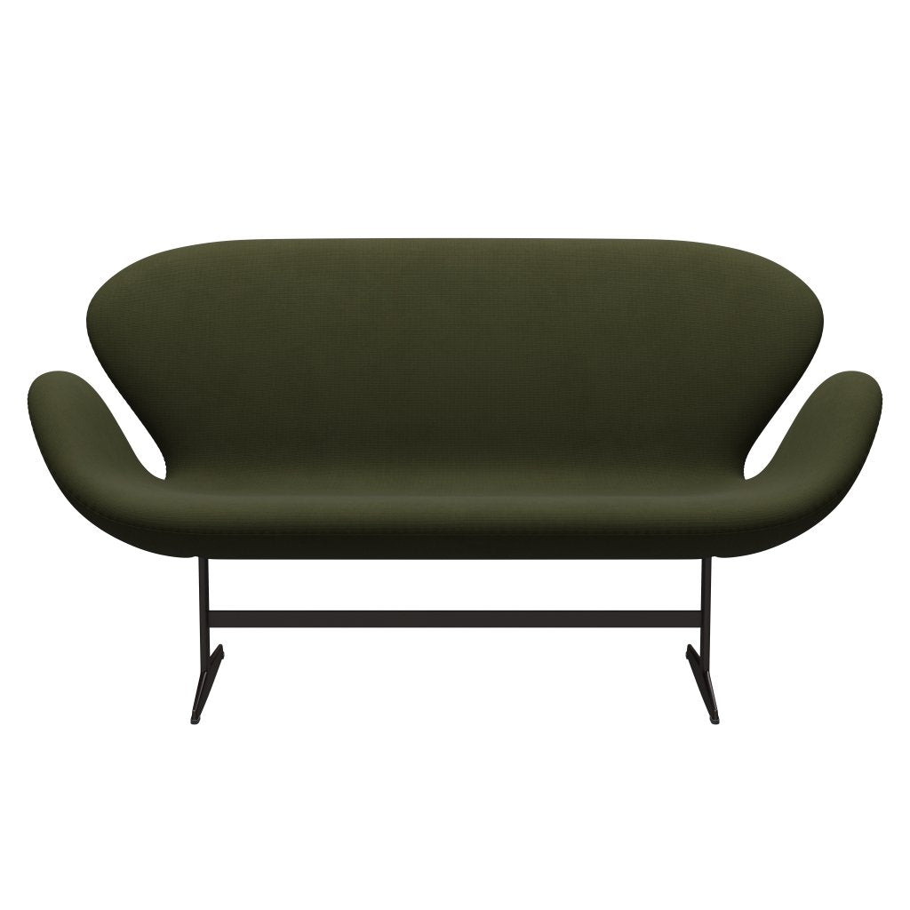 [product_category]-Fritz Hansen Swan Sofa 2 Seater, Brown Bronze/Fame Dark Brown Green-Fritz Hansen-3321-F68148-BBBASE-FRI-1