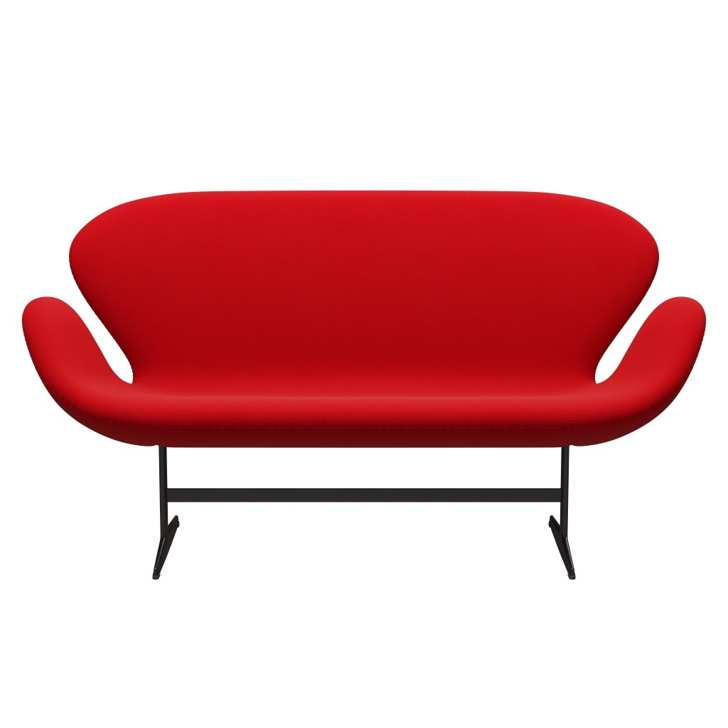 [product_category]-Fritz Hansen Swan Sofa 2 Seater, Brown Bronze/Fame Red (64119)-Fritz Hansen-3321-F64119-BBBASE-FRI-1