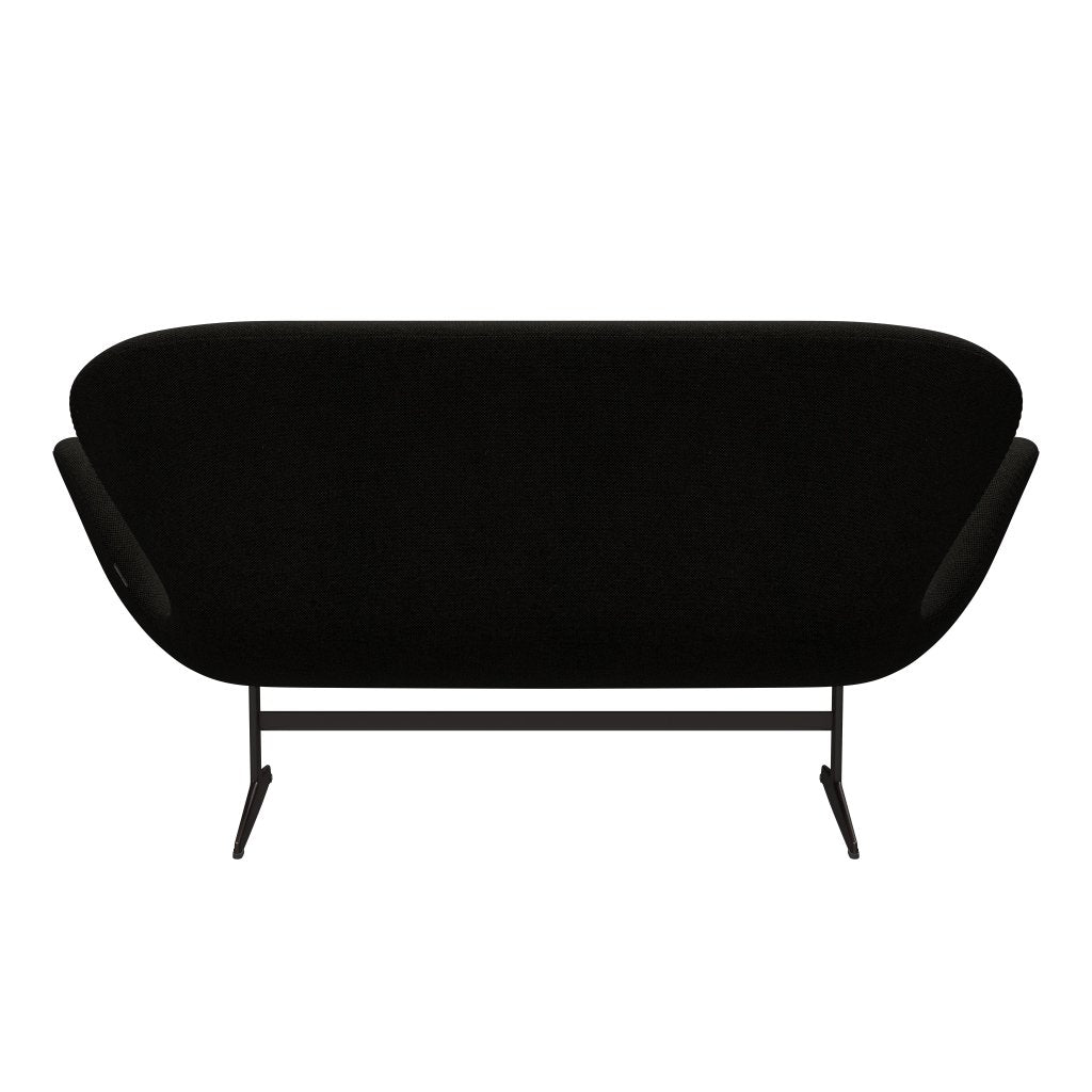 [product_category]-Fritz Hansen Swan Sofa 2 Seater, Brown Bronze/Hallingdal Black/Grey (173)-Fritz Hansen-3321-HAL173-BBBASE-FRI-4