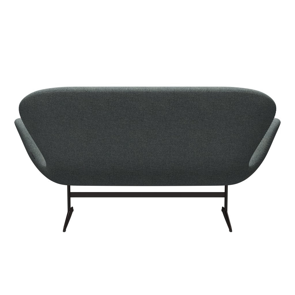 [product_category]-Fritz Hansen Swan Sofa 2 Seater, Brown Bronze/Hallingdal Grey-Fritz Hansen-3321-HAL130-BBBASE-FRI-4