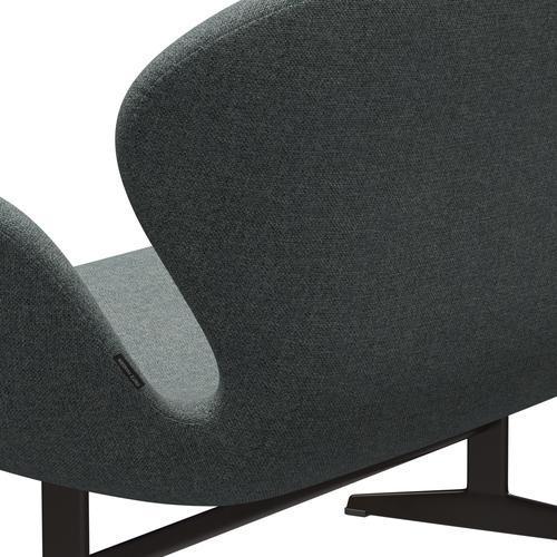 [product_category]-Fritz Hansen Swan Sofa 2 Seater, Brown Bronze/Hallingdal Grey-Fritz Hansen-3321-HAL130-BBBASE-FRI-5