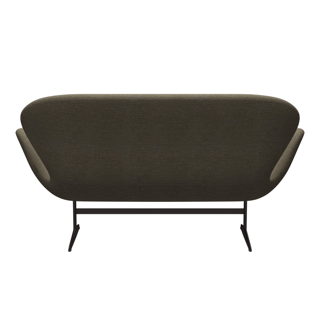 [product_category]-Fritz Hansen Swan Sofa 2 Seater, Brown Bronze/Hallingdal Grey/Brown-Fritz Hansen-3321-HAL227-BBBASE-FRI-4