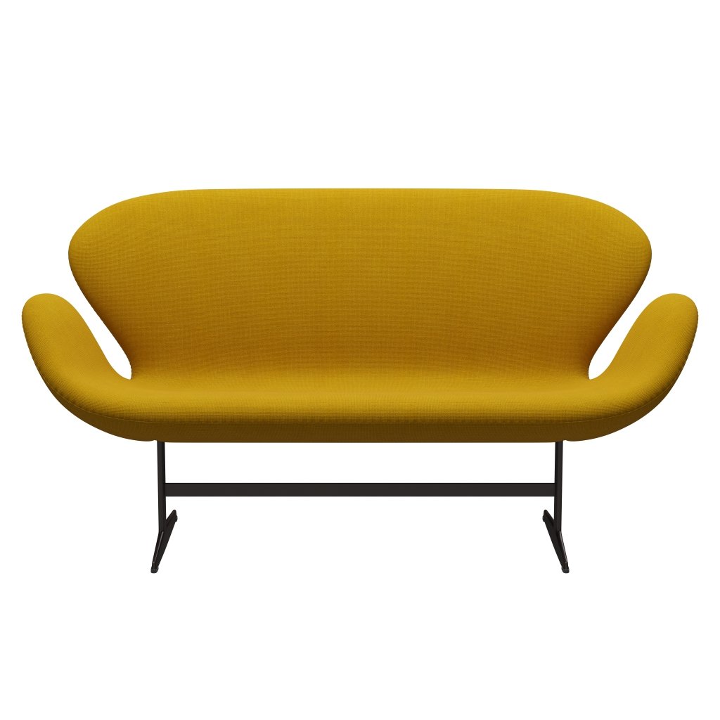 [product_category]-Fritz Hansen Swan Sofa 2 Seater, Brown Bronze/Hallingdal Mustard-Fritz Hansen-3321-HAL457-BBBASE-FRI-1