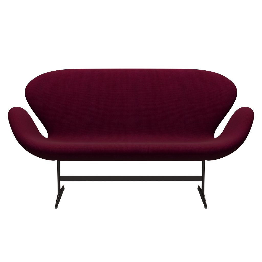 [product_category]-Fritz Hansen Swan Sofa 2 Seater, Brown Bronze/Hallingdal Pink Dark-Fritz Hansen-3321-HAL563-BBBASE-FRI-1