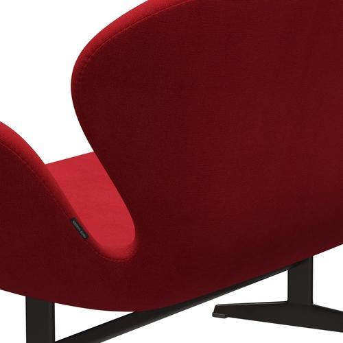 [product_category]-Fritz Hansen Swan Sofa 2 Seater, Brown Bronze/Hallingdal Red (680)-Fritz Hansen-3321-HAL680-BBBASE-FRI-5