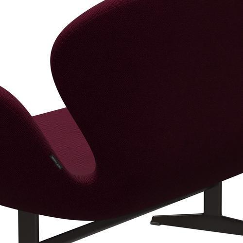 [product_category]-Fritz Hansen Swan Sofa 2 Seater, Brown Bronze/Hallingdal Wine Red/Violet-Fritz Hansen-3321-HAL573-BBBASE-FRI-5