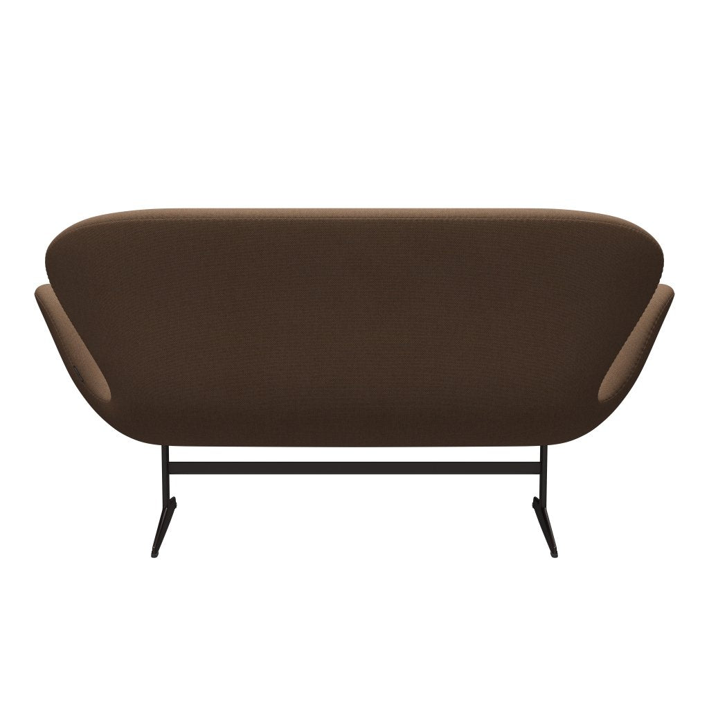 [product_category]-Fritz Hansen Swan Sofa 2 Seater, Brown Bronze/Re Wool Brown/Natural-Fritz Hansen-3321-REW378-BBBASE-FRI-4