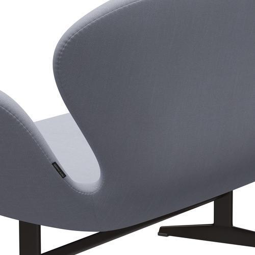 Fritz Hansen Swan Sofa 2 -Sitzer, braune Bronze/Stahlcut Mausgrau