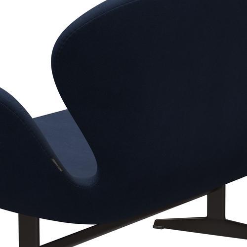 [product_category]-Fritz Hansen Swan Sofa 2 Seater, Brown Bronze/Steelcut Royal Blue-Fritz Hansen-3321-STI760-BBBASE-FRI-5