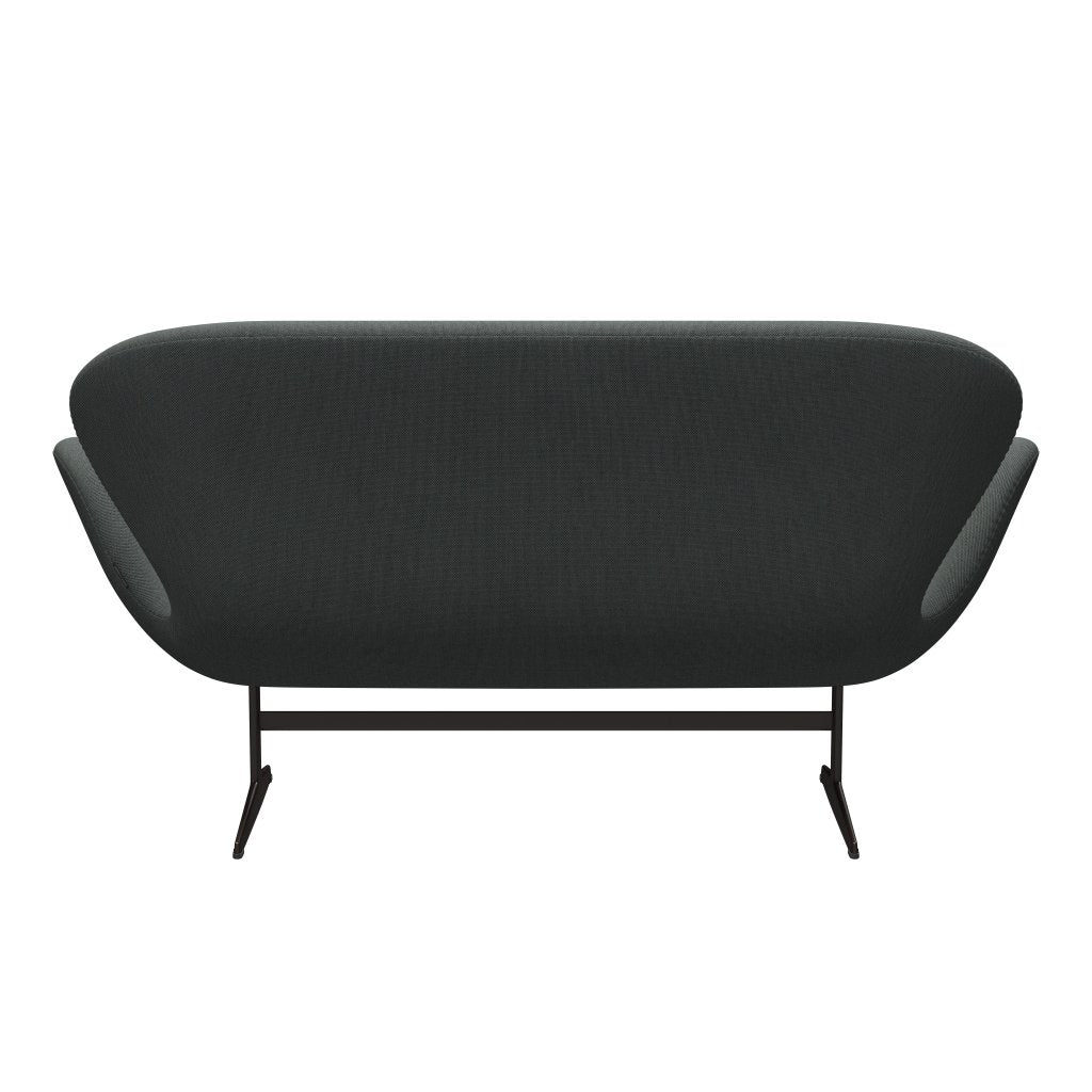 [product_category]-Fritz Hansen Swan Sofa 2 Seater, Brown Bronze/Steelcut Trio Coal-Fritz Hansen-3321-STR153-BBBASE-FRI-4