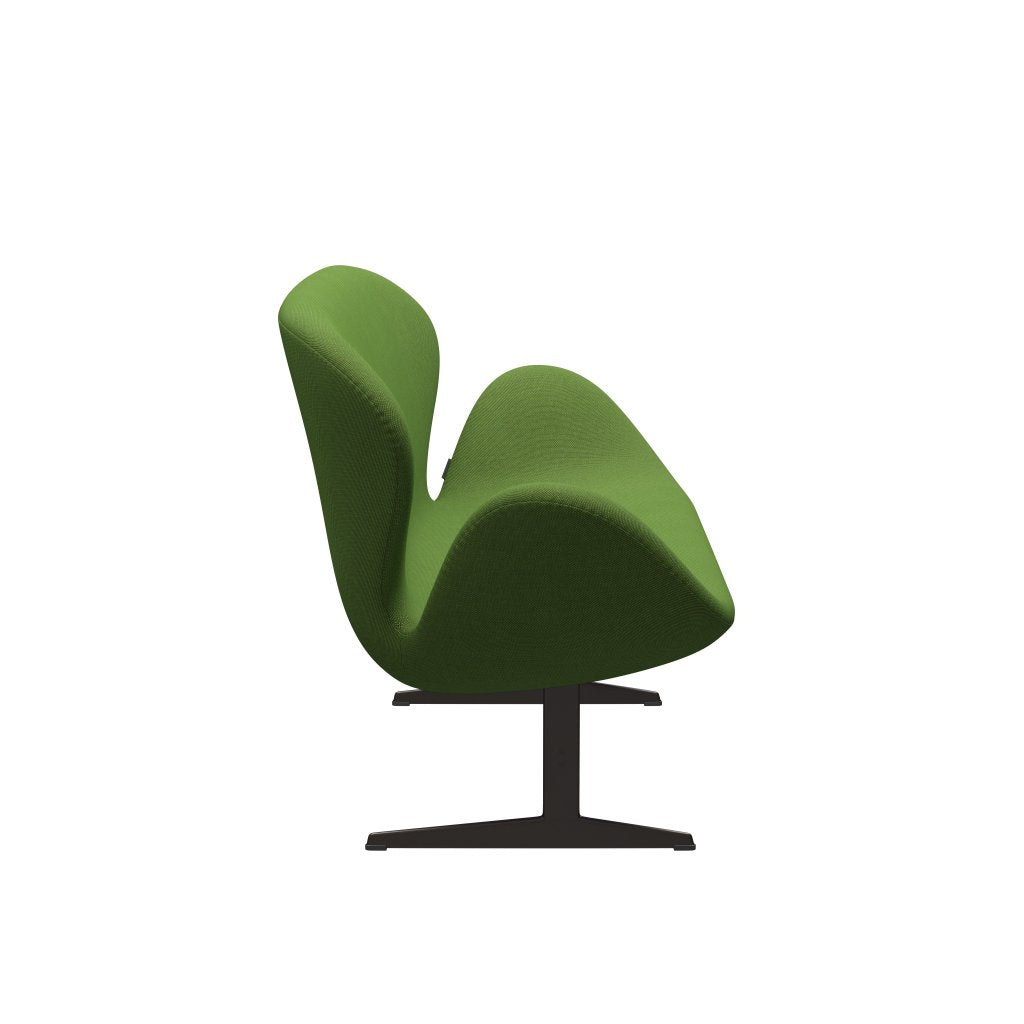 [product_category]-Fritz Hansen Swan Sofa 2 Seater, Brown Bronze/Steelcut Trio Grass Green-Fritz Hansen-3321-STR953-BBBASE-FRI-3