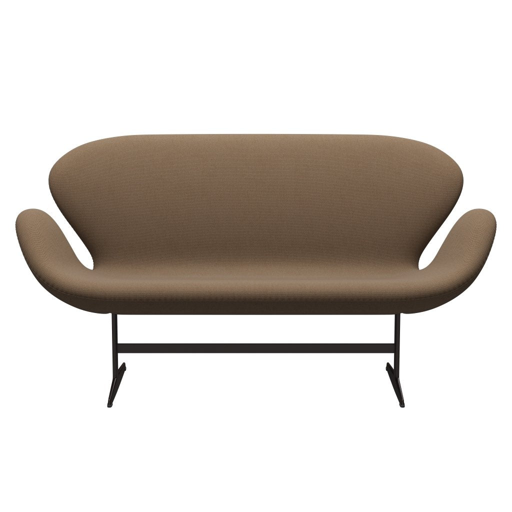 [product_category]-Fritz Hansen Swan Sofa 2 Seater, Brown Bronze/Steelcut Trio Military Green-Fritz Hansen-3321-STR476-BBBASE-FRI-1