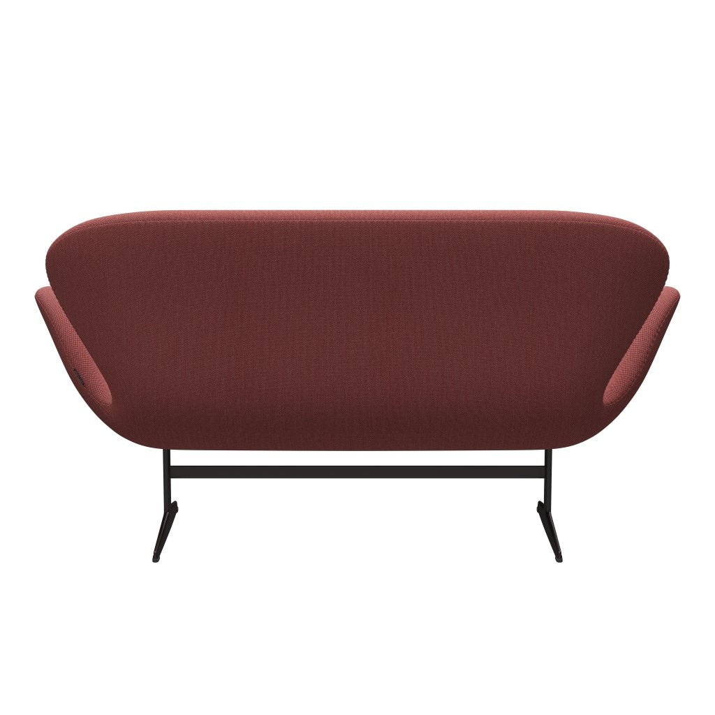 [product_category]-Fritz Hansen Swan Sofa 2 Seater, Brown Bronze/Steelcut Trio Pink/Red/Black-Fritz Hansen-3321-STR636-BBBASE-FRI-4