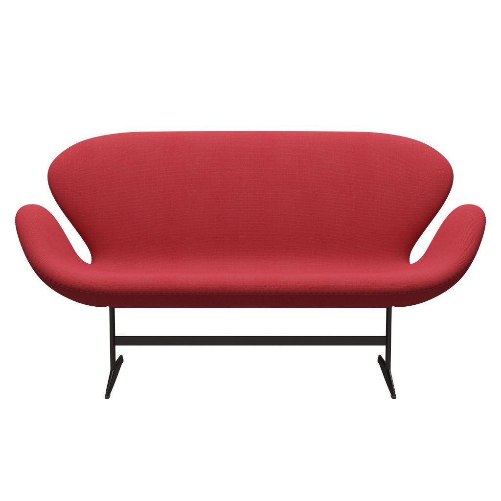 [product_category]-Fritz Hansen Swan Sofa 2 Seater, Brown Bronze/Steelcut Trio Red-Fritz Hansen-3321-STR553-BBBASE-FRI-1