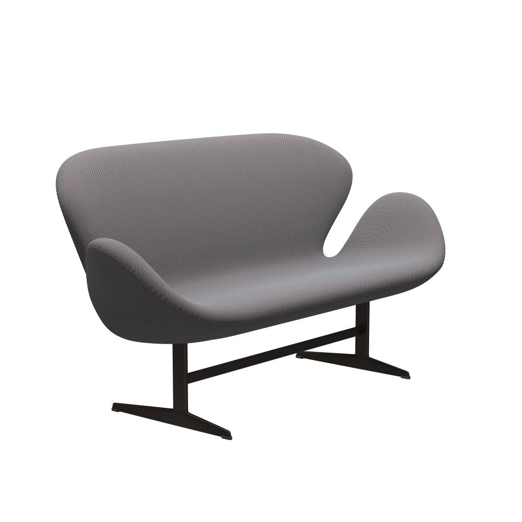 Fritz Hansen Swan canapé 2 places, bronze marron / trio en acier bleu doux / marron / noir