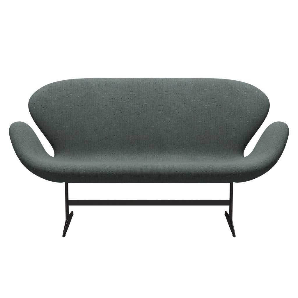 [product_category]-Fritz Hansen Swan Sofa 2 Seater, Brown Bronze/Sunniva Steel Grey-Fritz Hansen-3321-SV1079-BBBASE-FRI-1