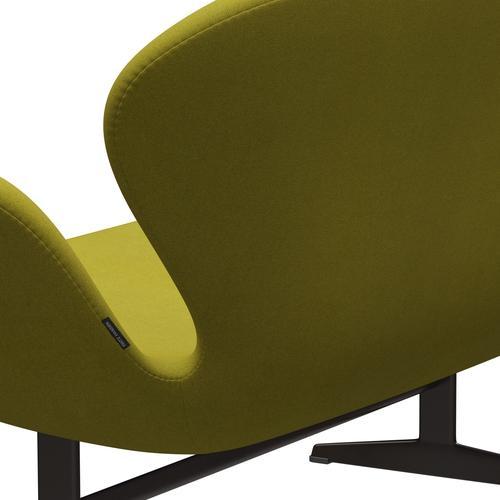 [product_category]-Fritz Hansen Swan Sofa 2 Seater, Brown Bronze/Tonus Lime Green-Fritz Hansen-3321-TON934-BBBASE-FRI-5