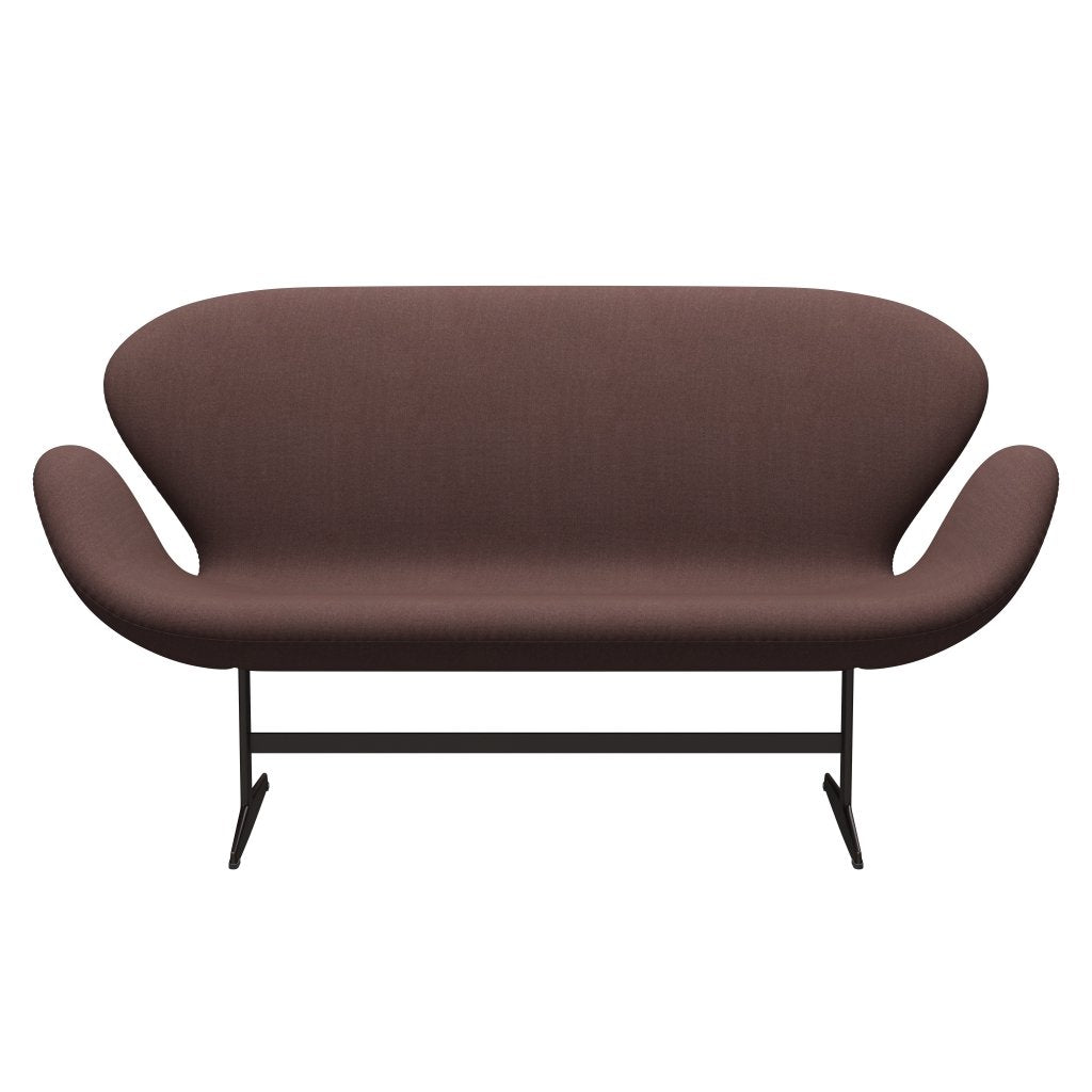 [product_category]-Fritz Hansen Swan Sofa 2 Seater, Brown Bronze/Tonus Violet Grey-Fritz Hansen-3321-TON664-BBBASE-FRI-1