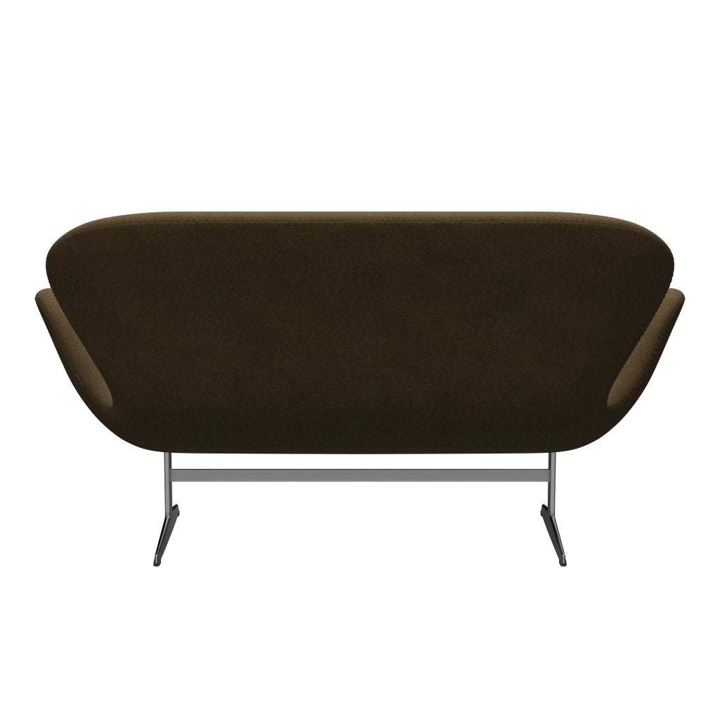 [product_category]-Fritz Hansen Swan Sofa 2 Seater, Satin Brushed Aluminium/Canvas Autumn Beige-Fritz Hansen-3321-CA0964-SPAL-FRI-4