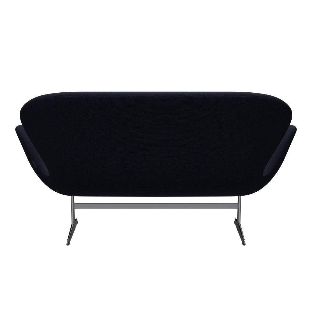 [product_category]-Fritz Hansen Swan Sofa 2 Seater, Satin Brushed Aluminium/Canvas Dark Blue-Fritz Hansen-3321-CA0794-SPAL-FRI-4