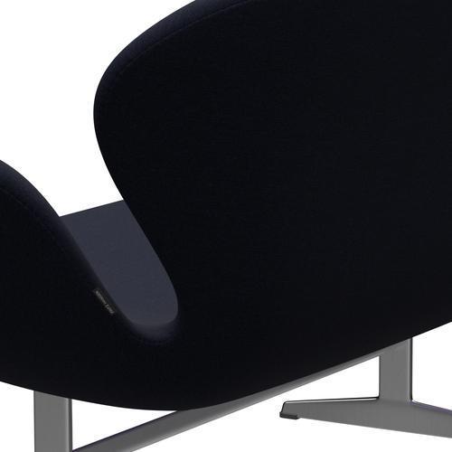 [product_category]-Fritz Hansen Swan Sofa 2 Seater, Satin Brushed Aluminium/Canvas Dark Blue-Fritz Hansen-3321-CA0794-SPAL-FRI-5