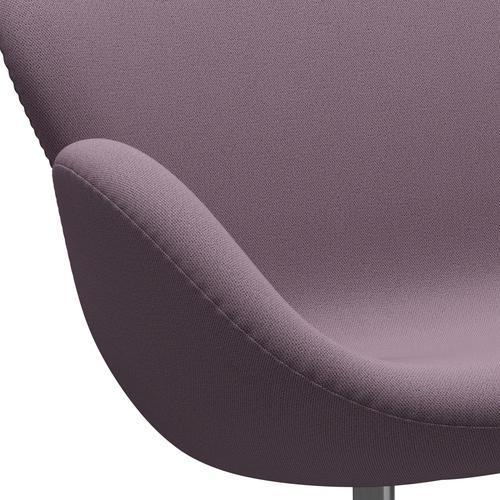 [product_category]-Fritz Hansen Swan Sofa 2 Seater, Satin Brushed Aluminium/Capture Violet/Brown-Fritz Hansen-3321-CP6202-SPAL-FRI-7