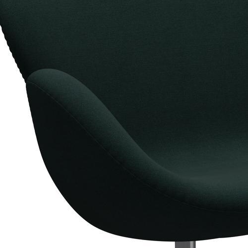 [product_category]-Fritz Hansen Swan Sofa 2 Seater, Satin Brushed Aluminium/Christianshavn Dark Green-Fritz Hansen-3321-CH1161-SPAL-FRI-7