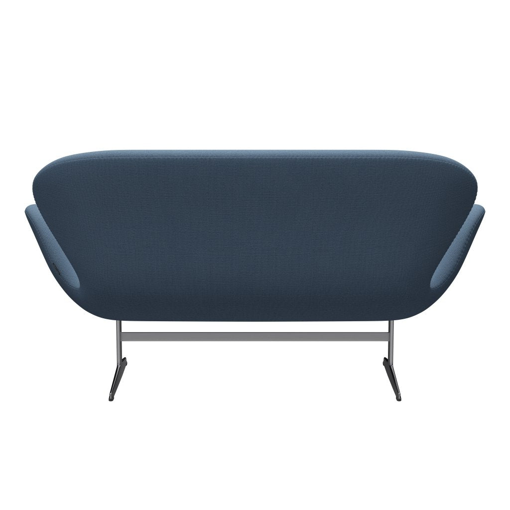 [product_category]-Fritz Hansen Swan Sofa 2 Seater, Satin Brushed Aluminium/Christianshavn Light Blue-Fritz Hansen-3321-CH1152-SPAL-FRI-4