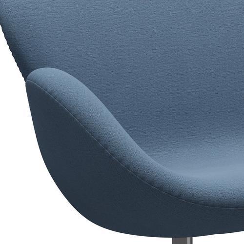 [product_category]-Fritz Hansen Swan Sofa 2 Seater, Satin Brushed Aluminium/Christianshavn Light Blue-Fritz Hansen-3321-CH1152-SPAL-FRI-7