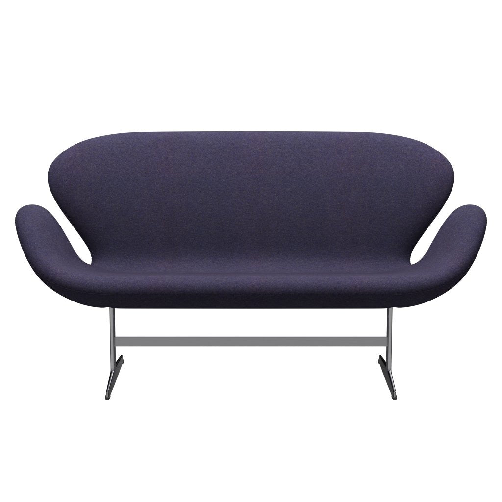 [product_category]-Fritz Hansen Swan Sofa 2 Seater, Satin Brushed Aluminium/Divina Md Dusty Blue-Fritz Hansen-3321-DMD753-SPAL-FRI-1