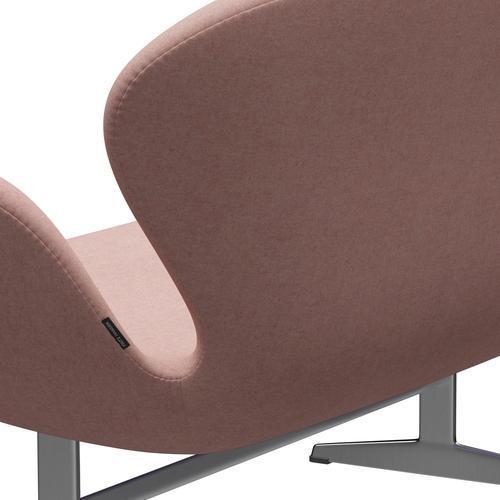 [product_category]-Fritz Hansen Swan Sofa 2 Seater, Satin Brushed Aluminium/Divina Md Soft Pink-Fritz Hansen-3321-DMD613-SPAL-FRI-5