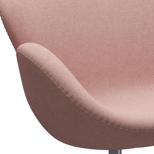 [product_category]-Fritz Hansen Swan Sofa 2 Seater, Satin Brushed Aluminium/Divina Md Soft Pink-Fritz Hansen-3321-DMD613-SPAL-FRI-7