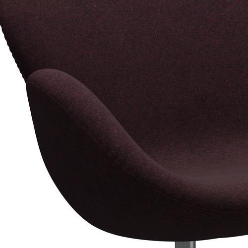 [product_category]-Fritz Hansen Swan Sofa 2 Seater, Satin Brushed Aluminium/Divina Md Wine Red-Fritz Hansen-3321-DMD673-SPAL-FRI-7