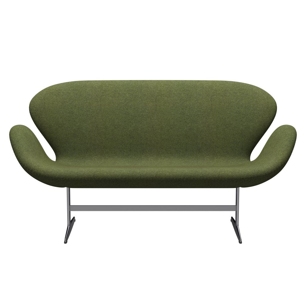 [product_category]-Fritz Hansen Swan Sofa 2 Seater, Satin Brushed Aluminium/Divina Md Wintergreen-Fritz Hansen-3321-DMD943-SPAL-FRI-1