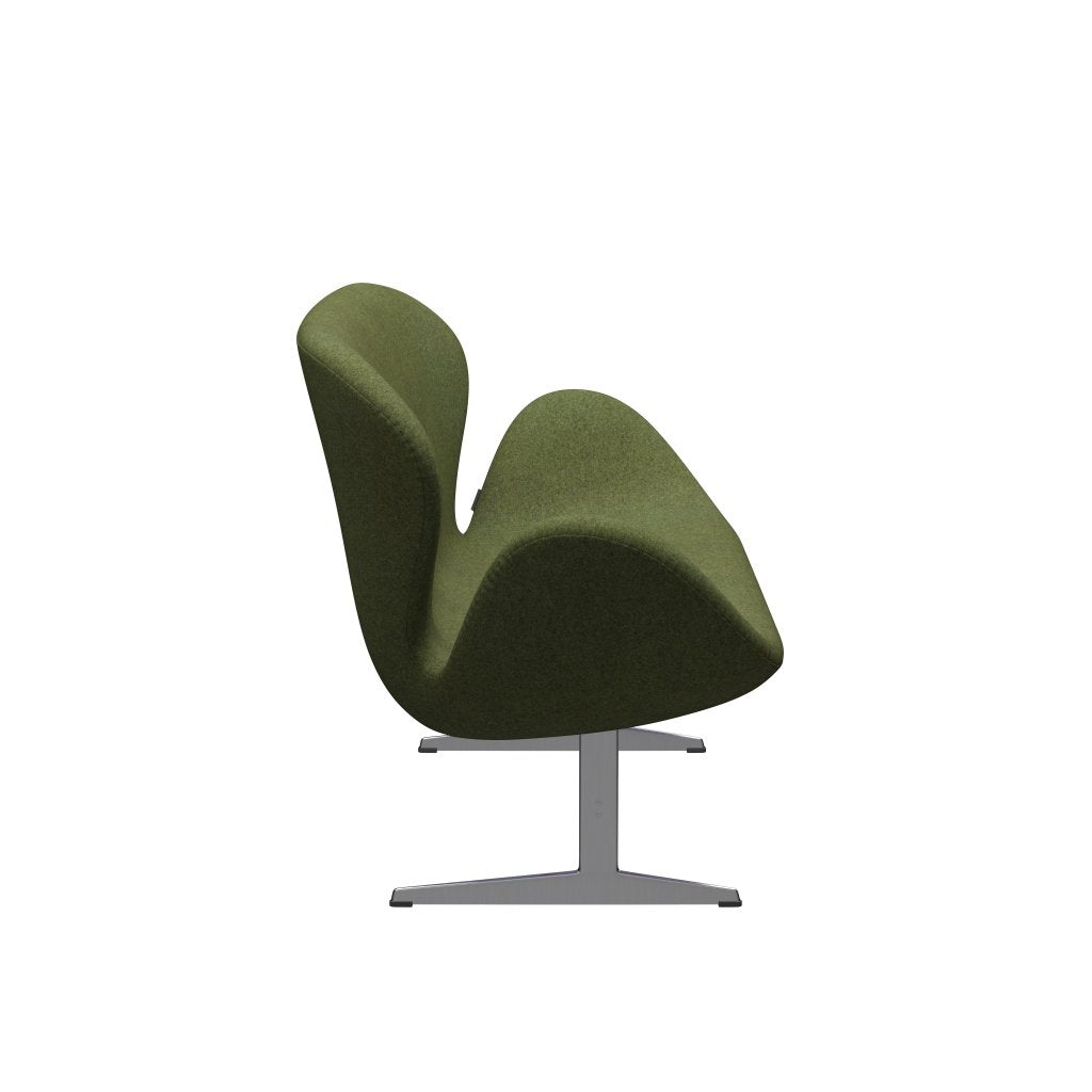 [product_category]-Fritz Hansen Swan Sofa 2 Seater, Satin Brushed Aluminium/Divina Md Wintergreen-Fritz Hansen-3321-DMD943-SPAL-FRI-3